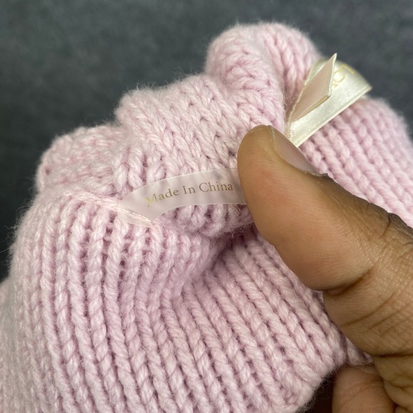 LoveShackFancy Pink Cable Knit Heart Mini Skirt Ruffle Hem Small Barbiecore - Picture 4 of 9